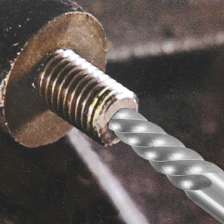 Комплект от 10 части екстрактори за винтове и свредла, висококачествена стомана, метална кутия, различни размери