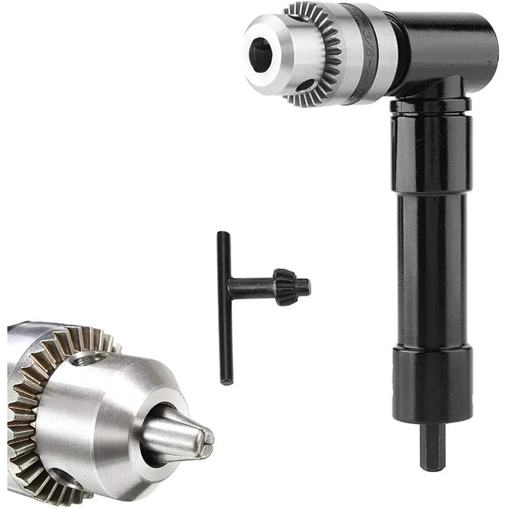 Adaptor unghiular pentru burghiu, 90 grade, 1-10 mm, 25 Nm, seturi si accesorii pentru gaurit si insurubat