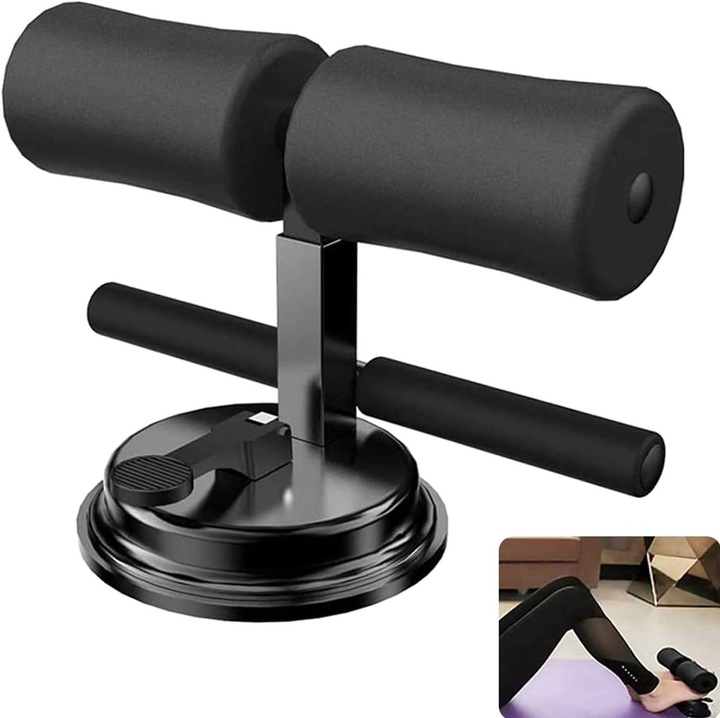 Bara de abdomene portabila cu ventuza, suport pentru abdomen, 3 inaltimi, material rezistent, usor de instalat