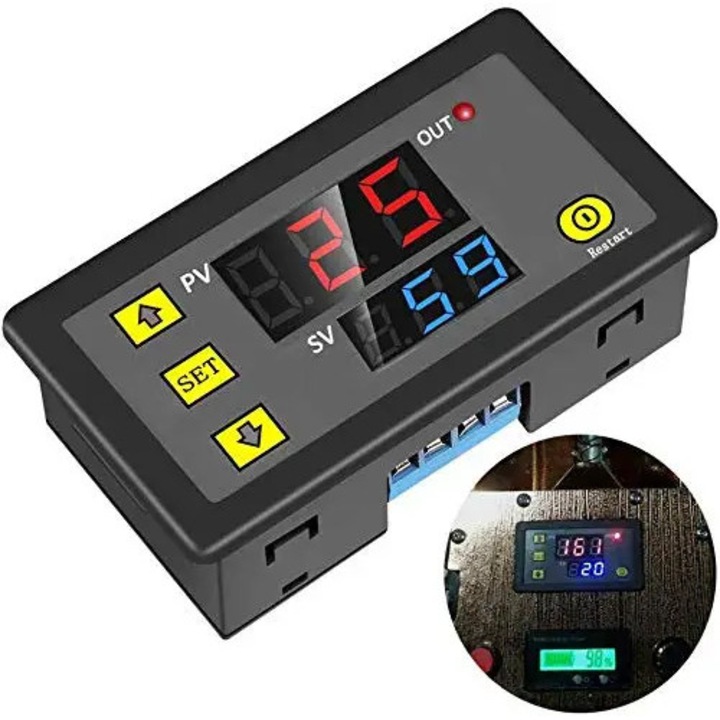 Modul de comutare digital programabil 12V 20A, intarziere temporizata