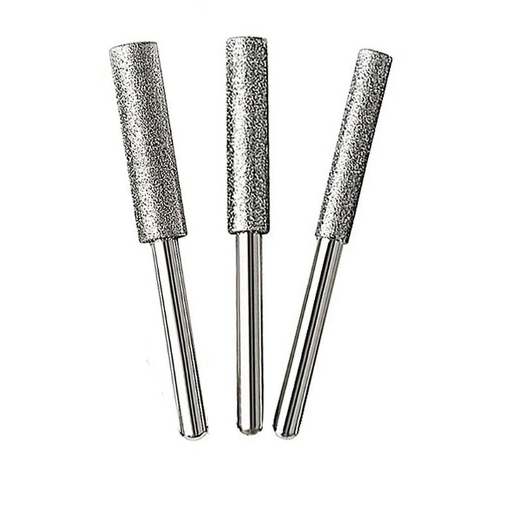 Set de 3 ascutitori pentru ferastrau cu lant, diamantat, cilindric, 4-5.5mm, 45mm lungime