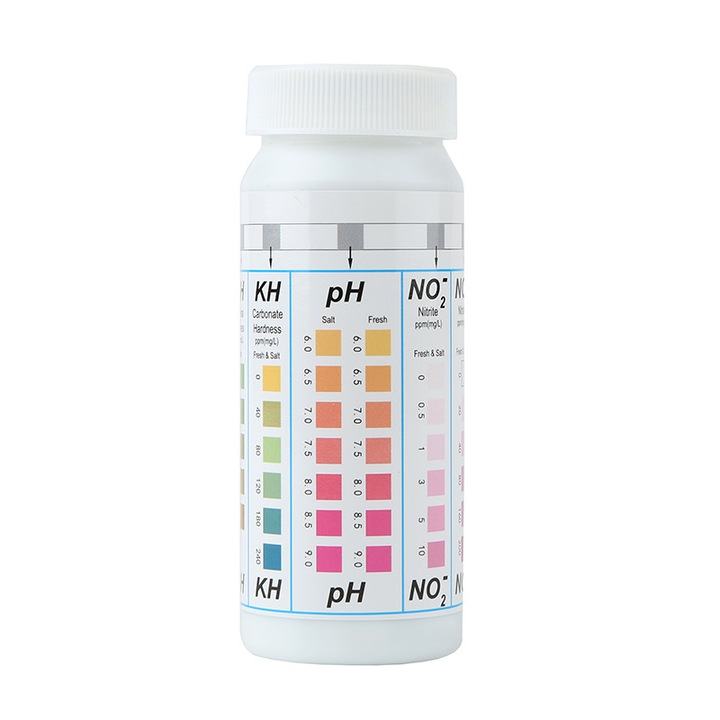 5 az 1-ben tesztcsík medencékhez, 50 darab, pH és keménység, többszínű