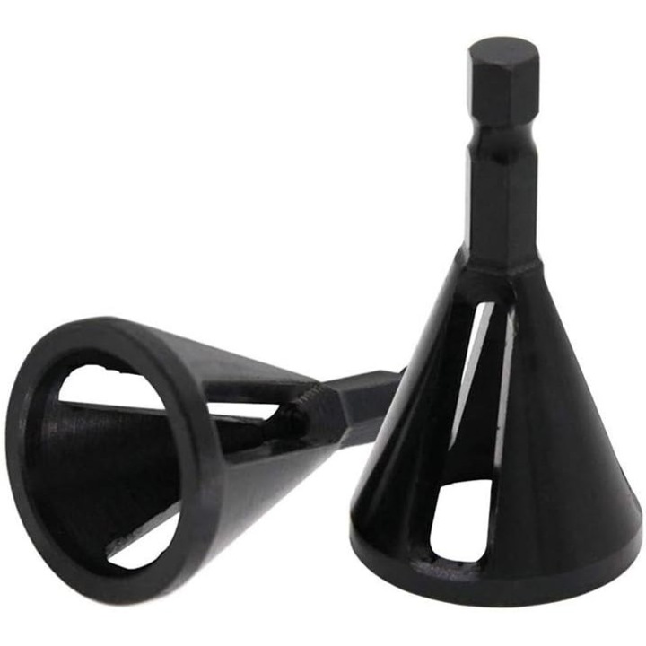 Set unelte, 2 bucati, metal dur, negru, pentru burghie