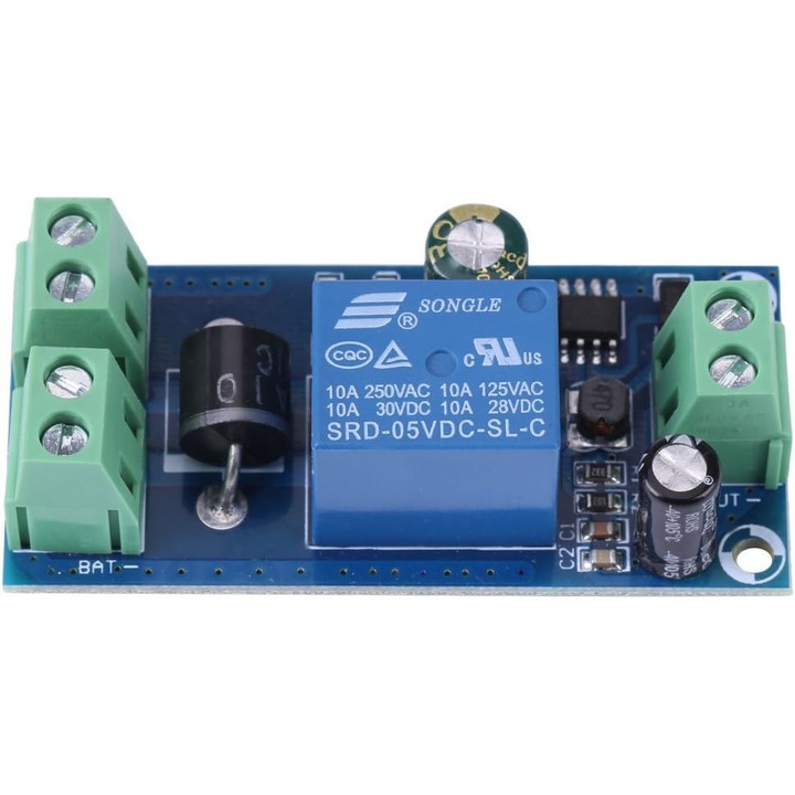 Modul de comutare automata 5V-48V, 10A, pentru alimentare/baterie, protectie la intreruperea curentului