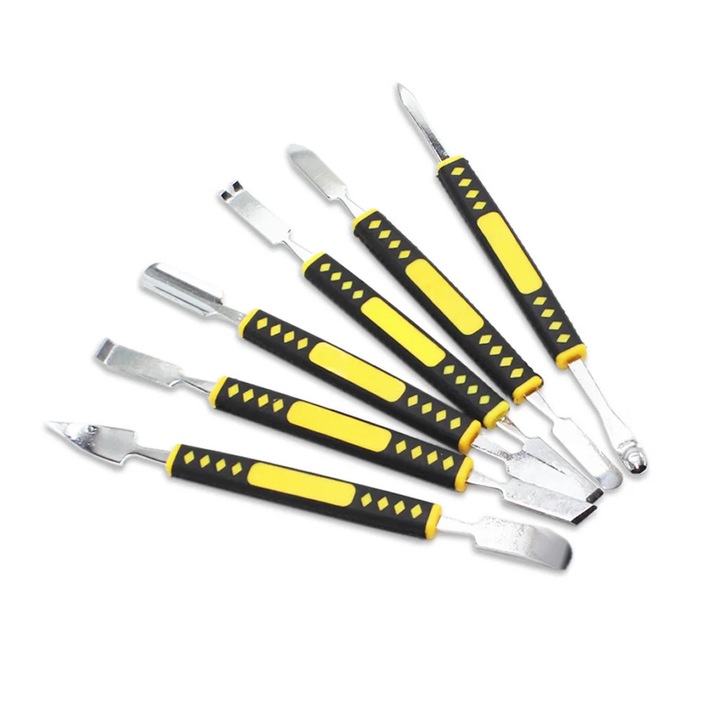 Set 6 unelte de deschidere pentru repararea telefoanelor mobile, carbon steel, portabil