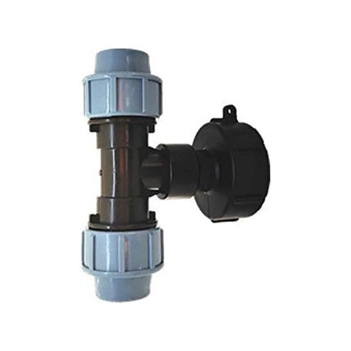 IBC S60X6 adapter víztartályhoz, 25 mm, szeleppel, műanyag