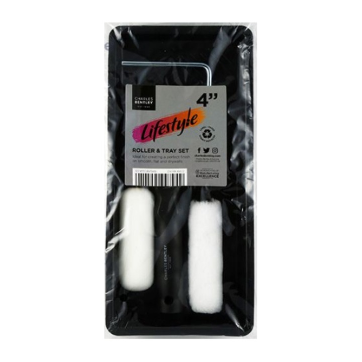 Комплект валяк и тава за боядисване „Направи си сам“ Charles Bentley, 10 см