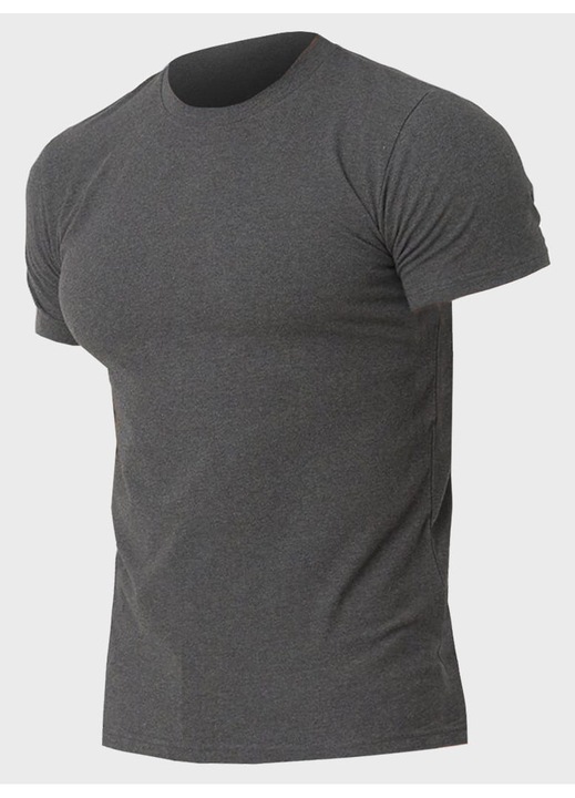 Tricou Pentru Barbati, Helikon-Tex, Fara Imprimeu, Stil Casual, Decolteu Rotund, Croiala Ajustata, Maneci Scurte, Imbracaminte De Zi, 95% Bumbac, 5% elastan, 77679, Grau