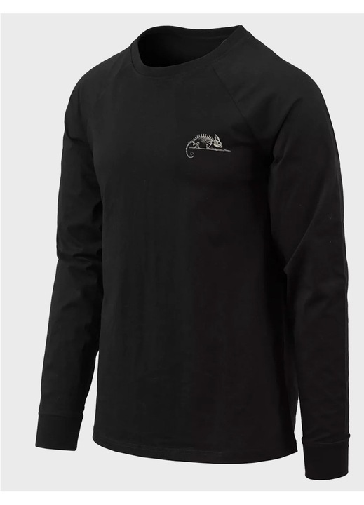 Tricou Pentru Barbati, Helikon-Tex, Cu Imprimeu Graphic, Stil Confortabil, Decolteu Rotund, Croiala Normala, Maneci Lungile, Pentru Uz Zilnic, 100% Bumbac, 47987, Negru