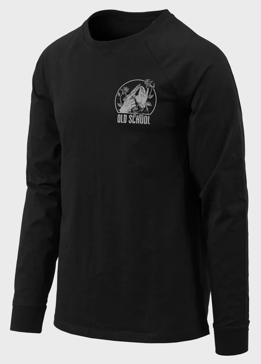 Tricou Pentru Barbati, Helikon-Tex, Cu Imprimeu Graphic, Stil Confortabil, Decolteu Rotund, Croiala Normala, Maneci Lungile, Pentru Uz Zilnic, 100% Bumbac, Negru, Negru