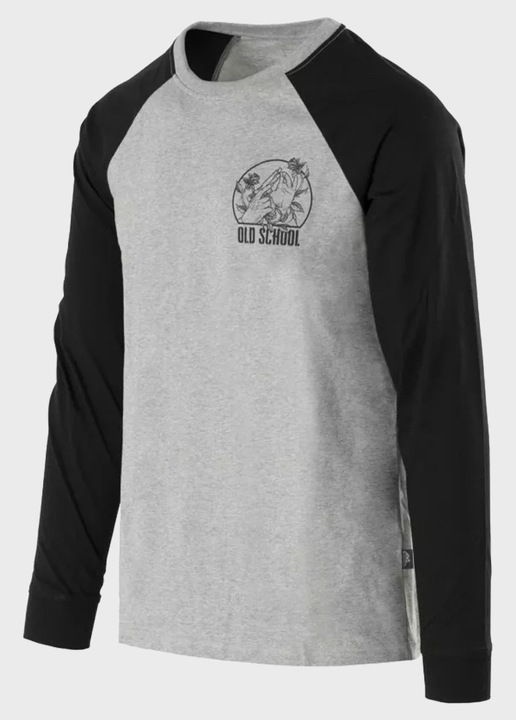 Tricou Pentru Barbati, Helikon-Tex, Cu Imprimeu Graphic, Stil Confortabil, Decolteu Rotund, Croiala Normala, Maneci Lungile, Pentru Uz Zilnic, 100% Bumbac, Alb, Grau