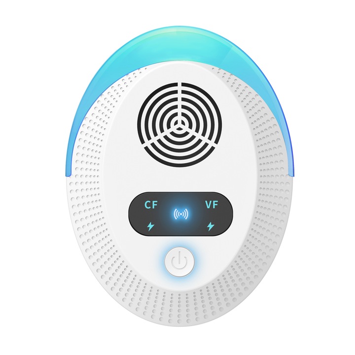 Repelent electronic pentru daunatori, set 2 buc, ultrasonor, acoperire 80-150 m², sigur pentru copii si animale de companie