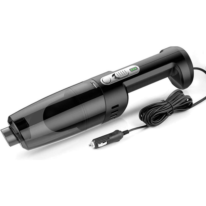 Aspirator auto portabil, 120W, 4.5m cablu, accesorii umede si uscate, set cu 3 duze