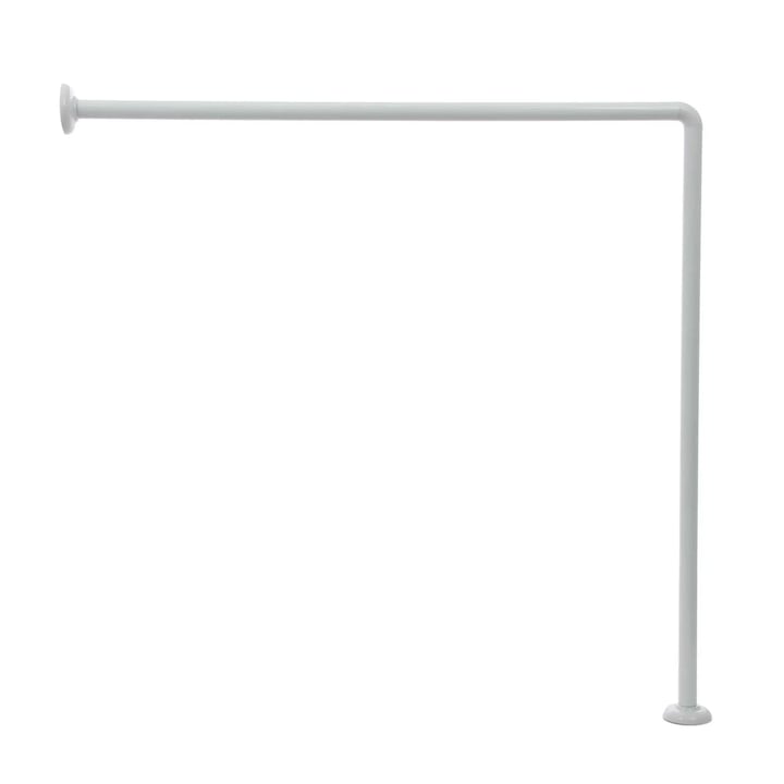 Bara perdea dus, aluminiu, alb, Kadda SW133C, 90 x 90 cm