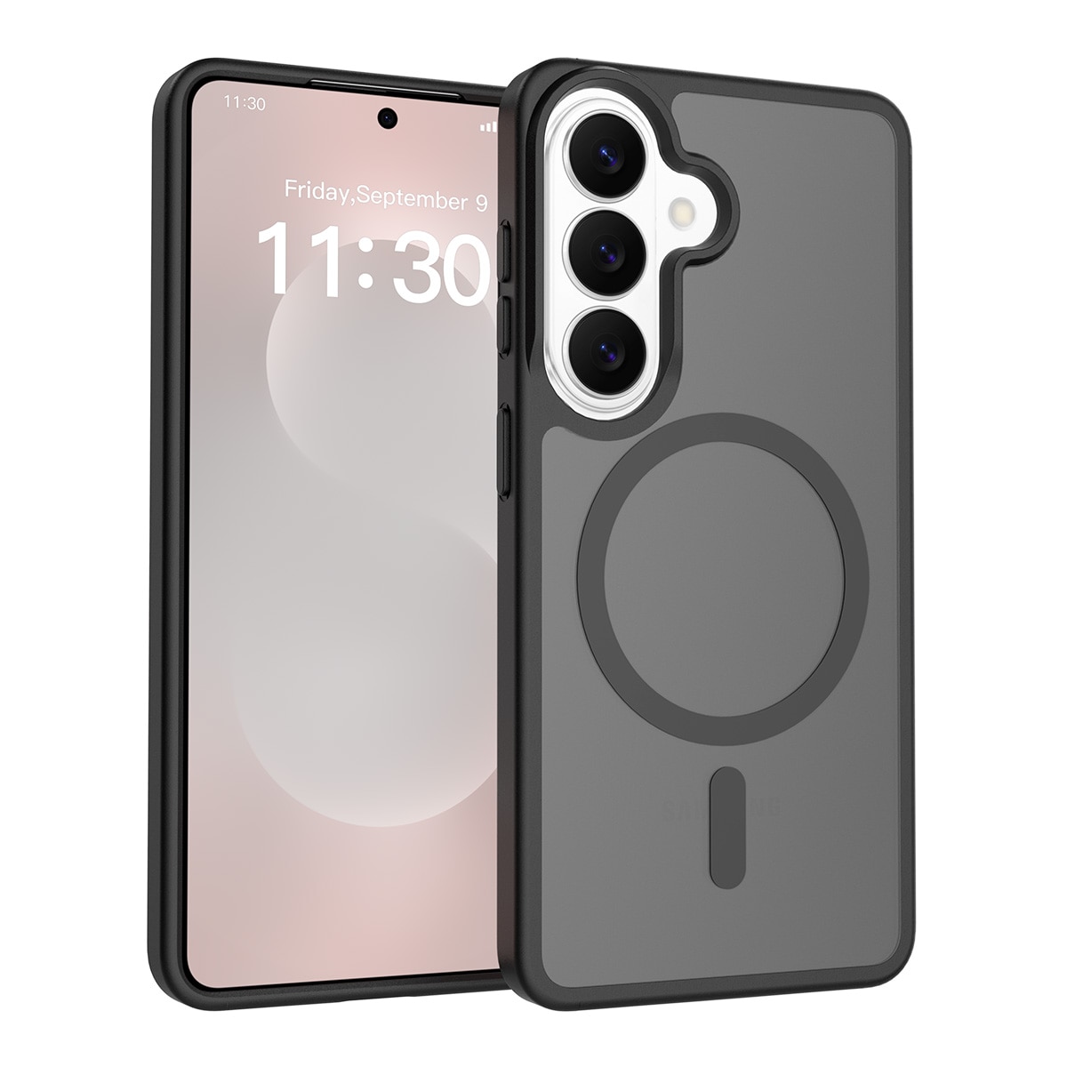 Husa de protectie pentru Samsung Galaxy S26, Omelivon, MagSafe, Incarcare Wireless, Antisoc, Margini Ridicate pentru Protectia Ecranului si a Camerelor, Materiale Premium, Negru