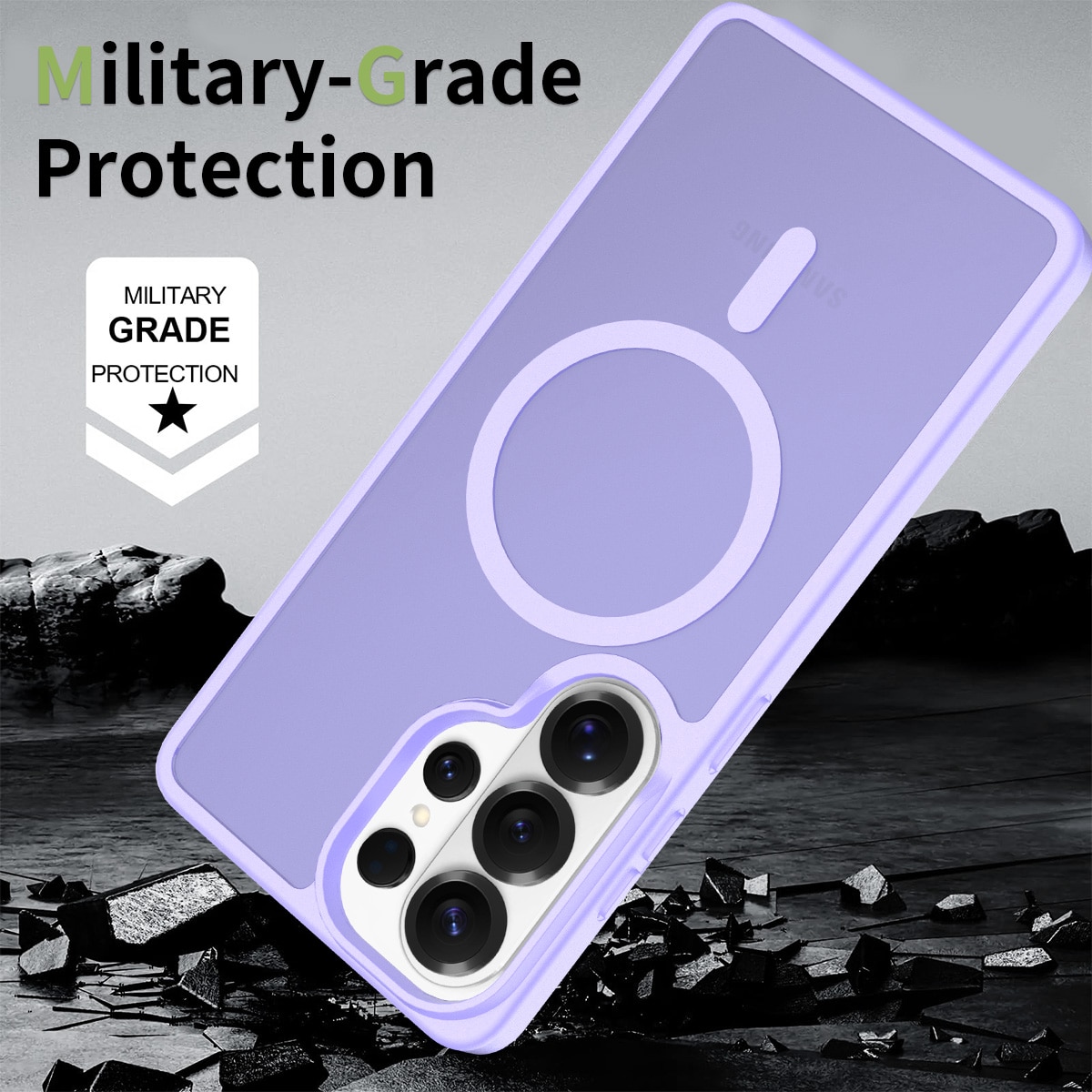 Husă de protecție pentru Samsung Galaxy S25 Ultra, MagSafe, Violet deschis, 1mm x 1.5mm, set