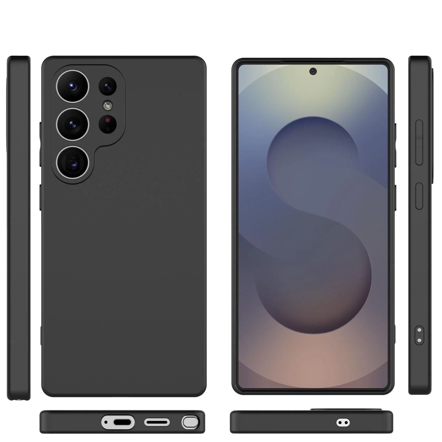 Husa de silicon ultra slim pentru Iphone 17 Pro Negru