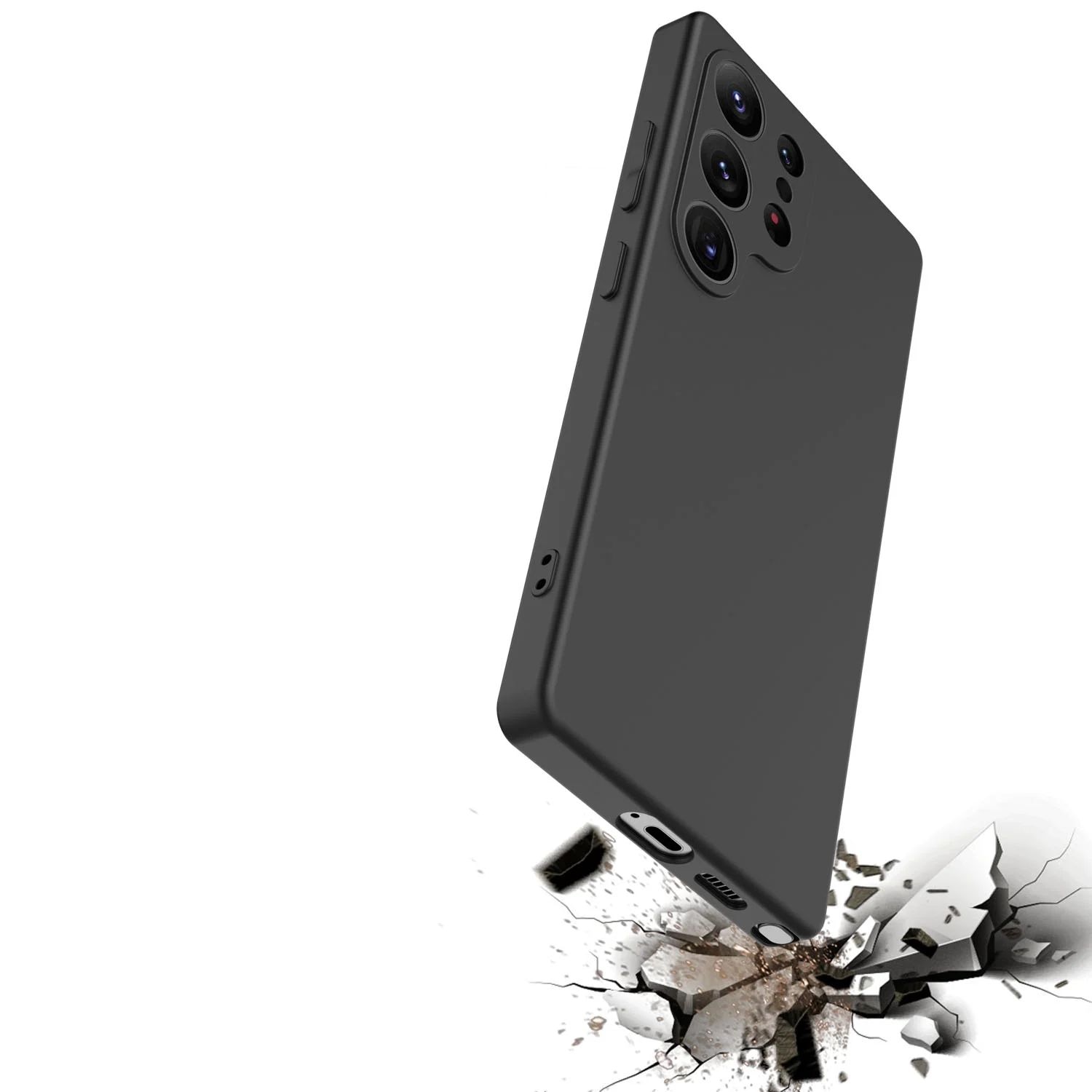 Husa de silicon ultra slim pentru Iphone 17 Pro Negru