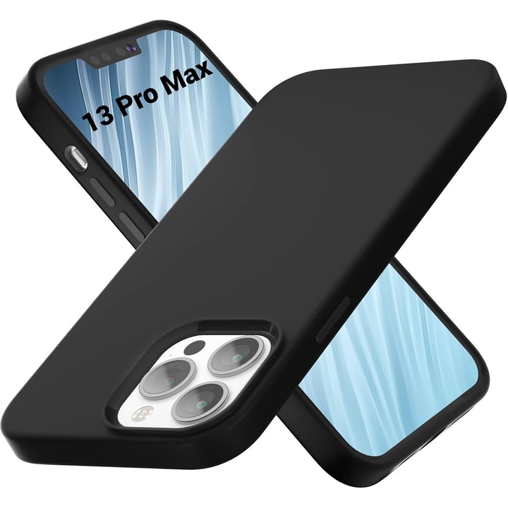 Husa de silicon Matt pentru Iphone 13 Pro Max Negru