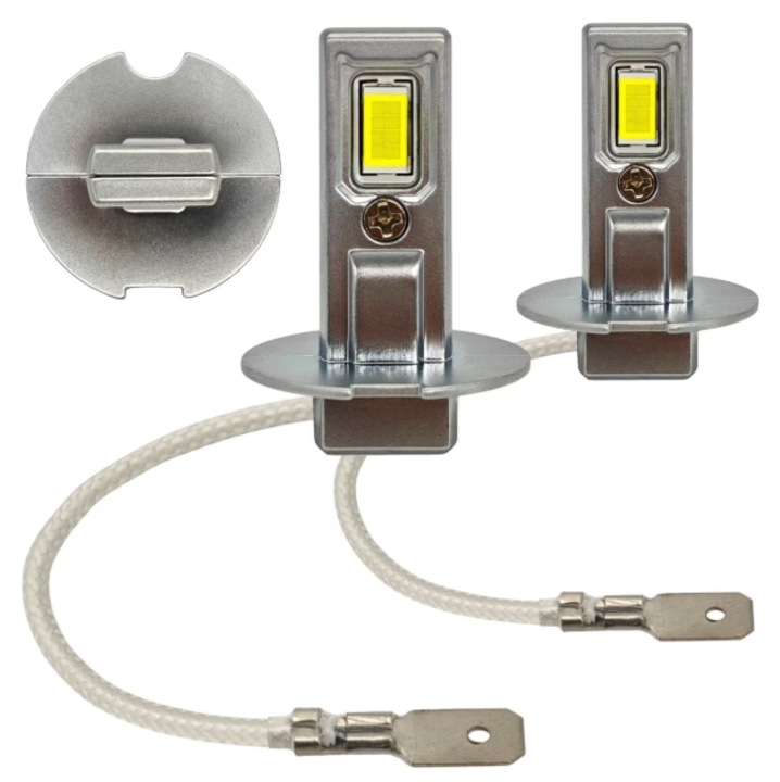 Set 2 becuri auto LED H3, mini, 16LED CSP, 120W, 12V, 6000K, BZRSH