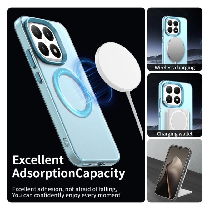 Husa Upzz® Tech Candy Pentru Xiaomi 15T, Tehnologie Magsafe, Protectie La Camera si Colturi, Albastru