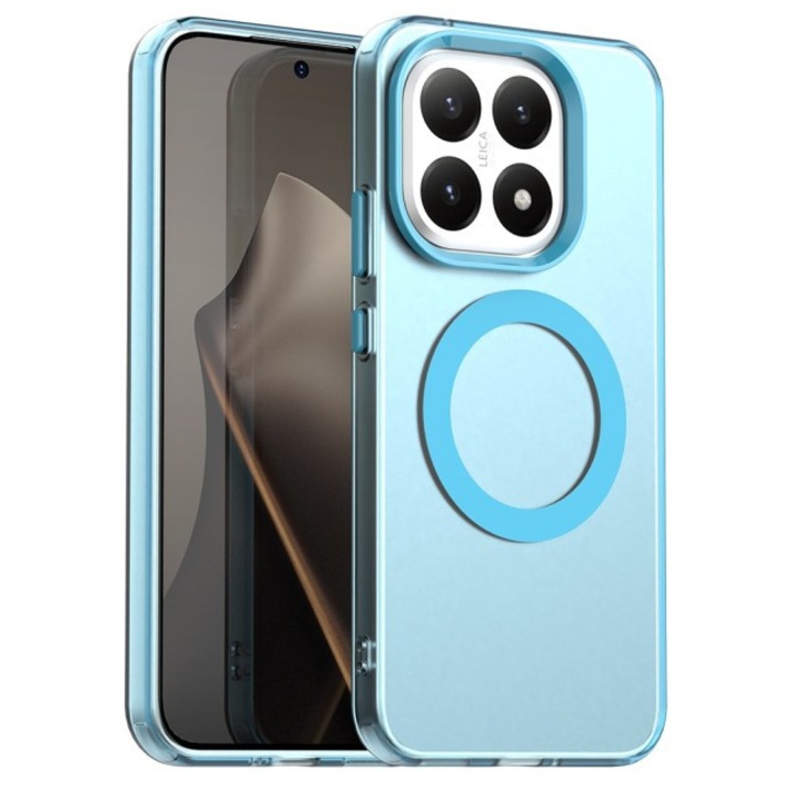 Husa Upzz® Tech Candy Pentru Xiaomi 15T, Tehnologie Magsafe, Protectie La Camera si Colturi, Albastru