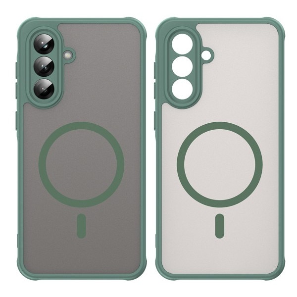 Husa Upzz® Halo Pentru Samsung Galaxy A56, Magsafe, Protectie Camere si Colturi, Super Rezistenta, Verde