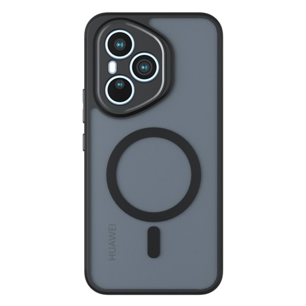 Husa Upzz® Pure Pentru Honor 400 Pro, Compatibila cu MagSafe, Carcasa Magnetica Integrata, Anti-Soc, Neagra
