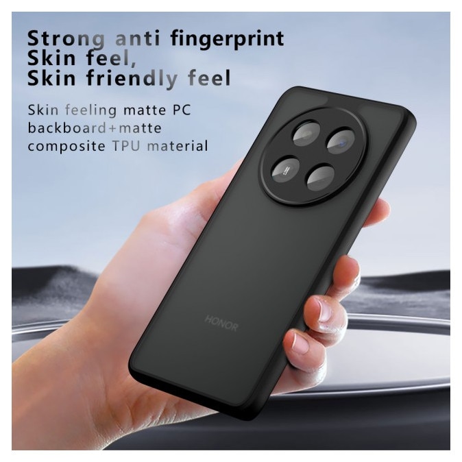 Husa Upzz® Pure Pentru Honor 400 Pro, Compatibila cu MagSafe, Carcasa Magnetica Integrata, Anti-Soc, Neagra