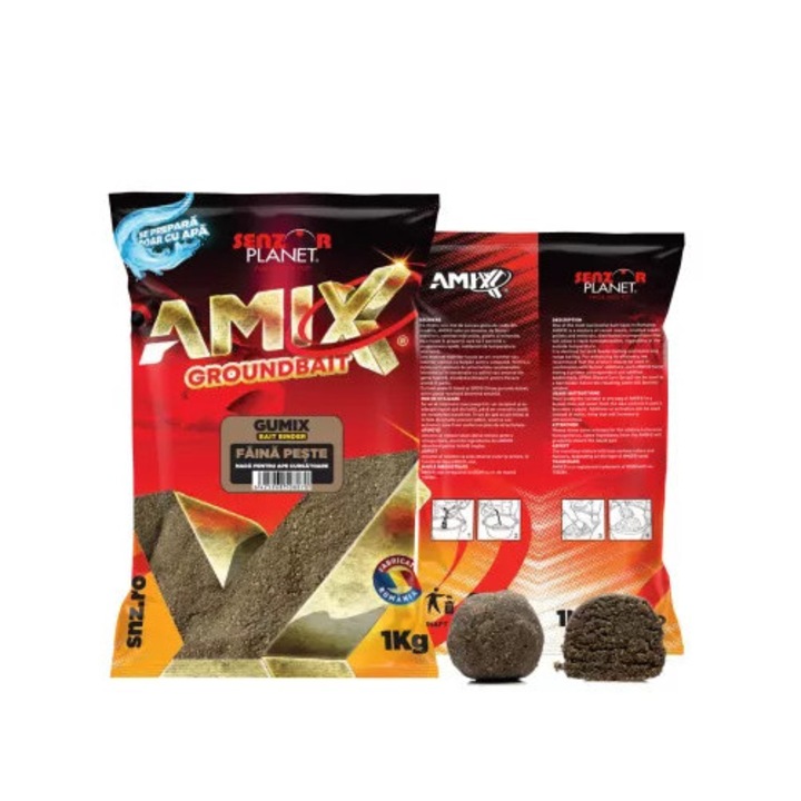 Nada Senzor Planet Gumix 1кг, черен, зърнена смес, аромат ананас и царевица