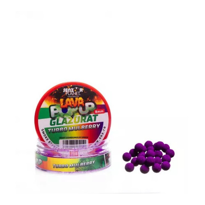 Momeala carlig Senzor Planet Lava Pop-Up glazurat Mullbery 8mm mov, 30g