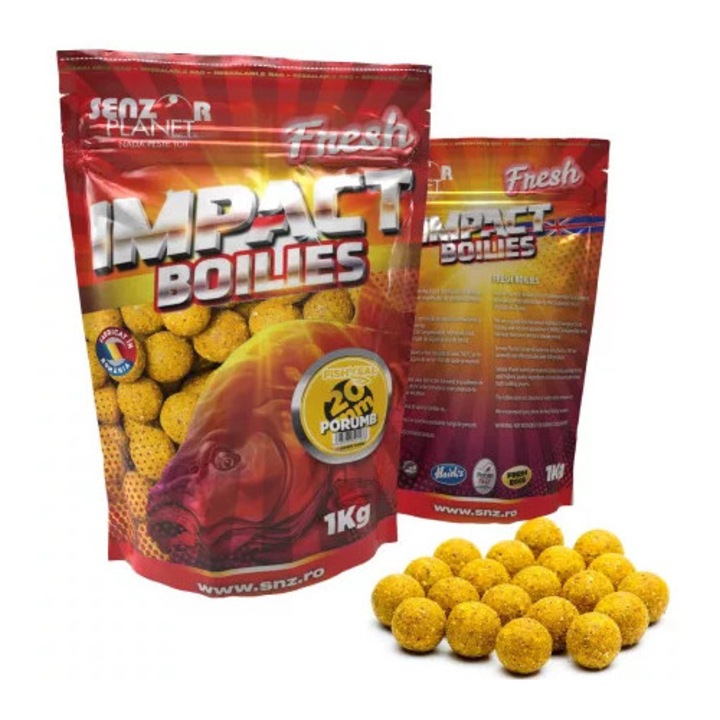Boiles Senzor Planet царевица 20мм 1кг, голяма атракция, за риболов на шаран