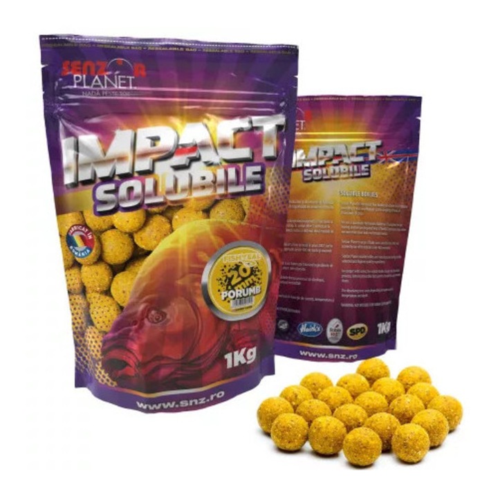 Разтворими топчета Senzor Planet 20мм, 1кг, царевица, средна атрактивност