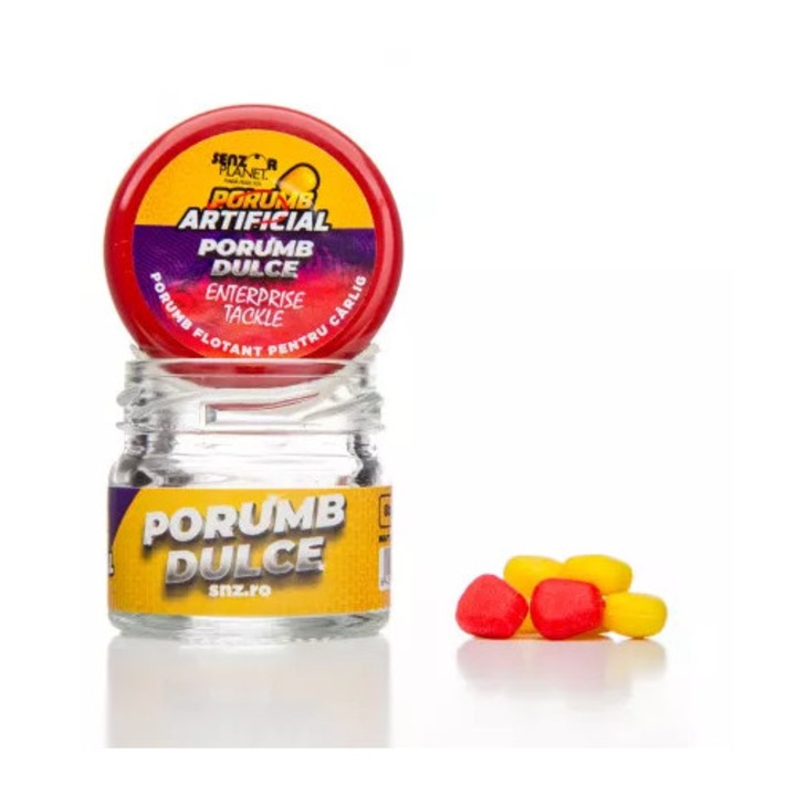 Porumb artificial Senzor Planet, set 8 buc, flotabilitate ridicată, absorbție aromă, fluorescent