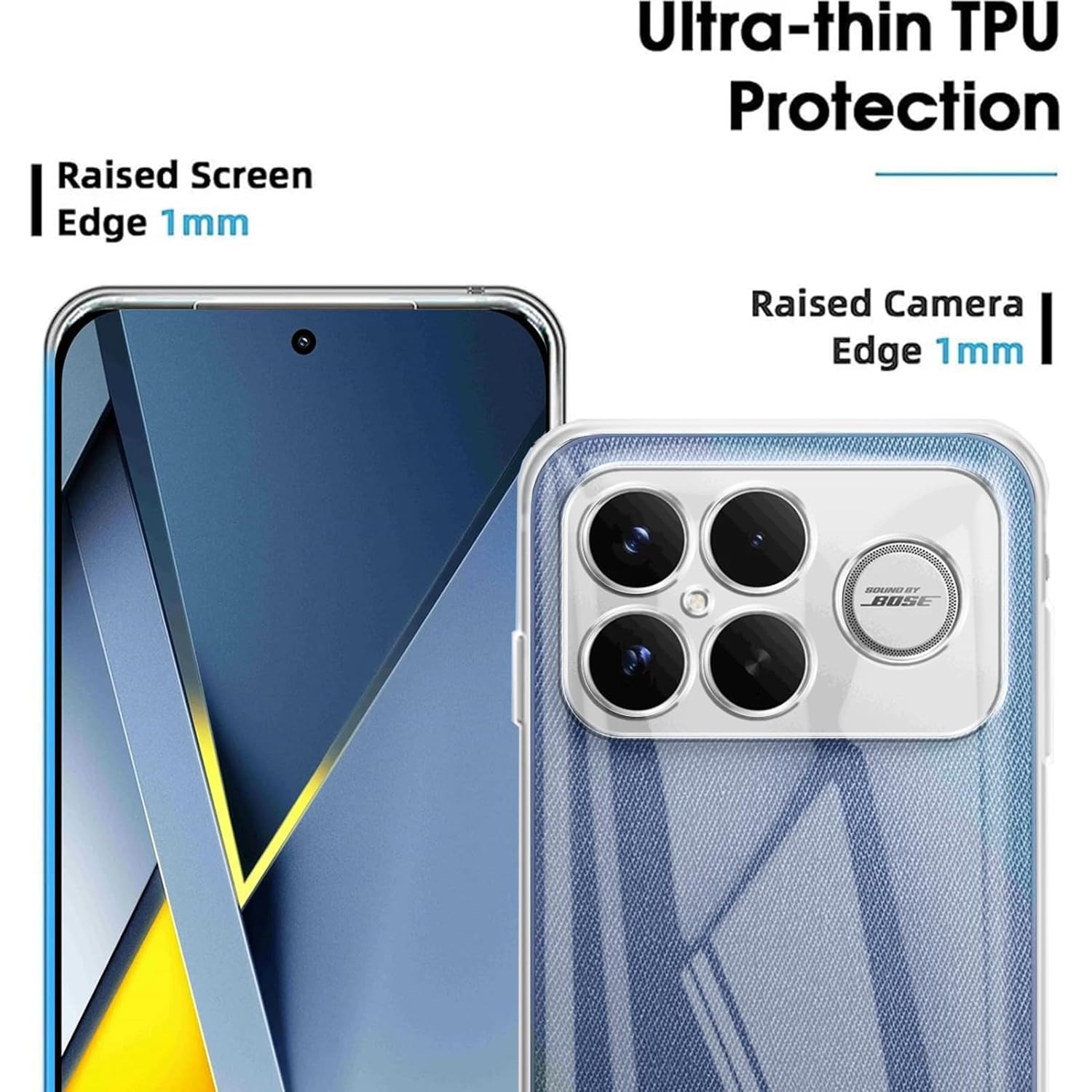 Husa pentru Poco F8 Ultra, Anti-Shock 1.5mm, cu protectie lentile, transparenta