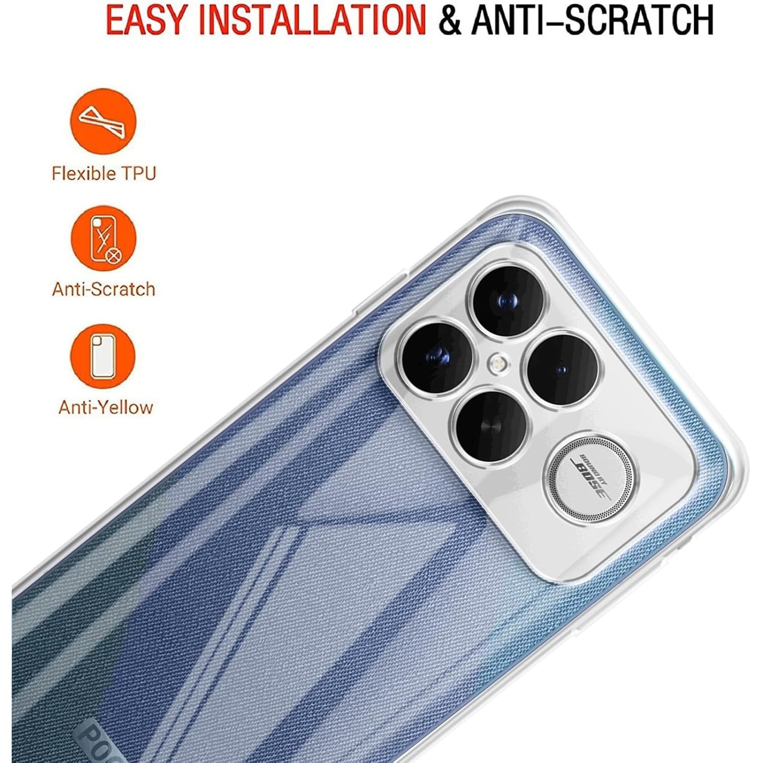 Husa pentru Poco F8 Ultra, Anti-Shock 1.5mm, cu protectie lentile, transparenta