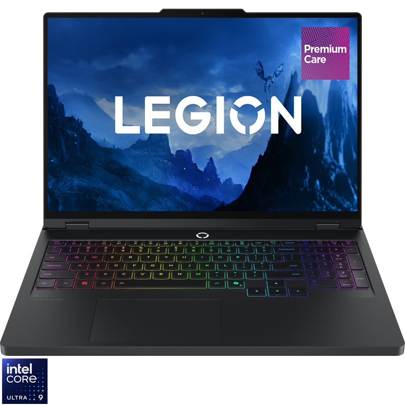 Laptop Gaming Lenovo Legion Pro 5 16IAX10H cu procesor Intel® Core™ Ultra 9 275HX pana la 5.4GHz, 16" WQXGA, OLED, 240Hz, 32GB DDR5 RAM, 2x 1TB SSD, NVIDIA® GeForce RTX™ 5070 Ti 12GB GDDR7, No OS, Eclipse Black, 3y on-site Premium Care