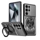 Husa pentru Xiaomi Redmi Note 15 Pro 5G, SKYDDAR INNOVATION, RuggedCam, Inel magnetic, set cu sticker, Gri