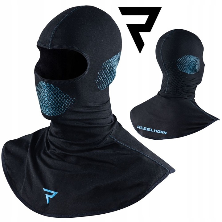 Motoros maszk, Rebelhorn Therm, Vízálló, Szélálló, Légáteresztő, Fekete, M-es méret