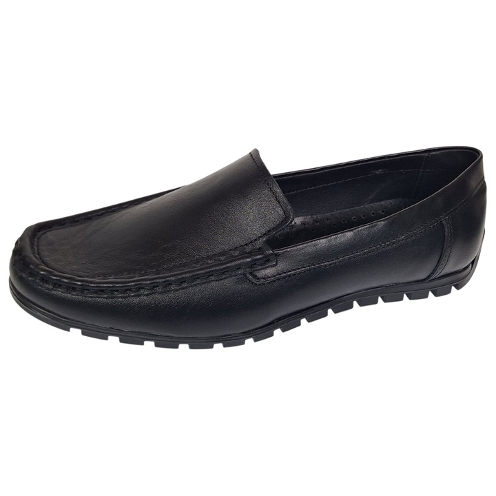 Mocasini barbati casual din piele naturala 200646, Negru
