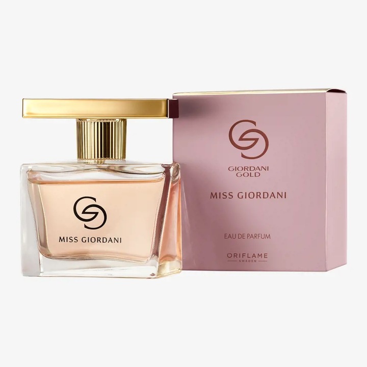 Парфюмна вода Oriflame Giordani Gold, Miss Giordani за жени 50 мл, флорален, плодов, дървесен аромат, миланско нероли, манго и сандалово дърво