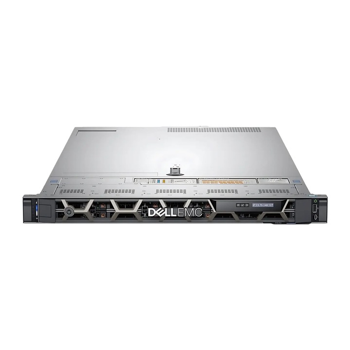 Сървър 1U Dell PowerEdge R640 8SFF Dual Xeon Gold 6136, 12C/24T, 3.00GHz, 32GB DDR4 ECC, 2x1TB SAS + 240GB SSD, RAID H730p 2GB, iDRAC Enterprise, Quad 1GbE I350, 2x750W, Без ОС