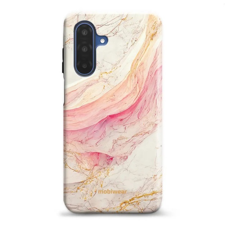 Mobiwear Elite Pro strapabíró tok, Samsung Galaxy A17 / A17 5G kompatibilis, rózsaszín és arany