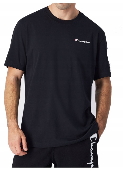 Tricou barbati Champion 220264-KK001, bumbac, maneca scurta, negru