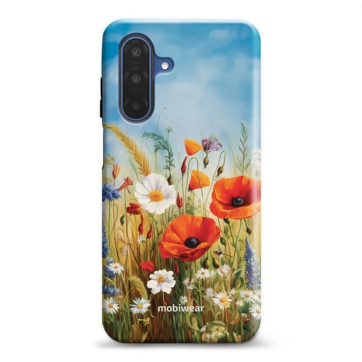 Carcasa rezistenta Mobiwear Elite Pro pentru Samsung Galaxy A17 / A17 5G, design floral, multicolor, 2 straturi de protectie