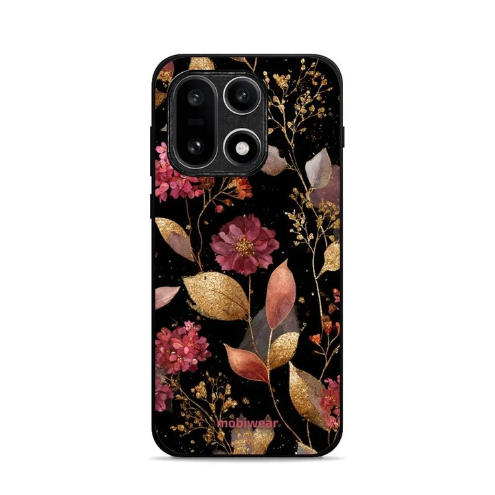Husa telefon Mobiwear Glossy, OnePlus 15, design flori, multicolor, material plastic si TPU
