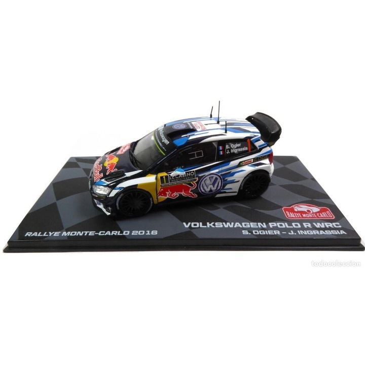 Volkswagen Polo R WRC Monte Carlo 2016 modellautó 1:43 méretarányban Sebastien Ogier
