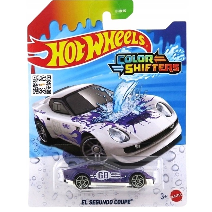 Hot Wheels Color Shifters kisautó, El Segundo Coupe, színváltós, 3 év+