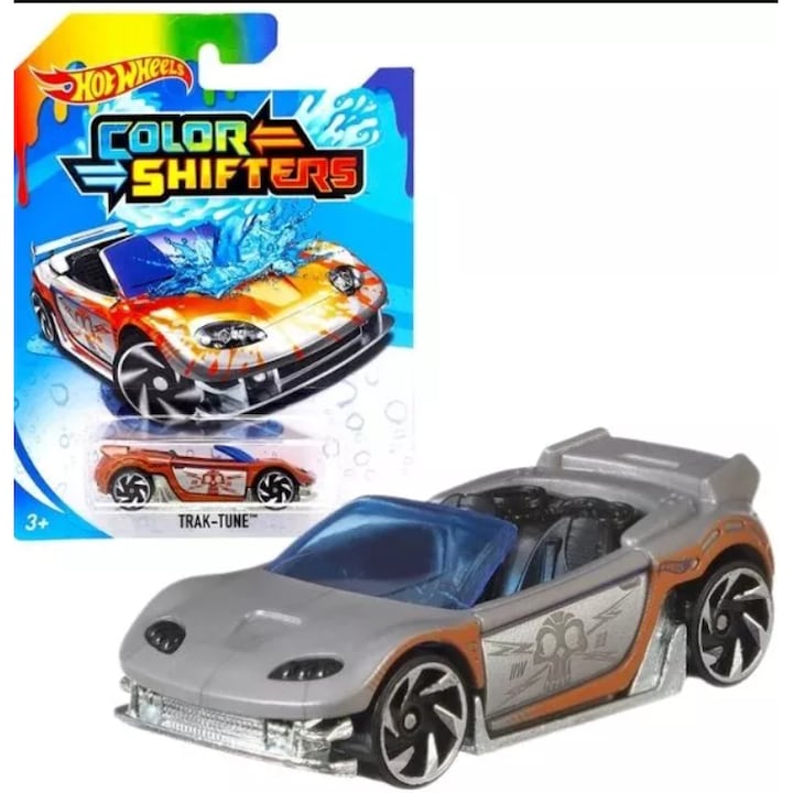 Hot Wheels Color Shifters kisautó, TRAK-TUNE, színváltós, 3 év felett ajánlott