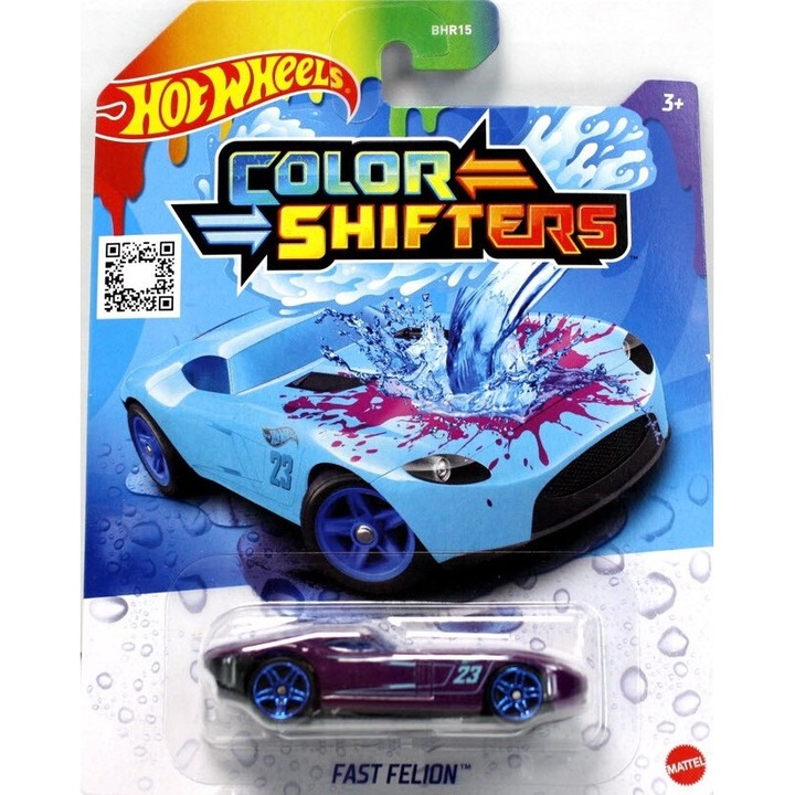 Hot Wheels Color Shifters kisautó, FAST FELION, színváltós, 3 év felett ajánlott